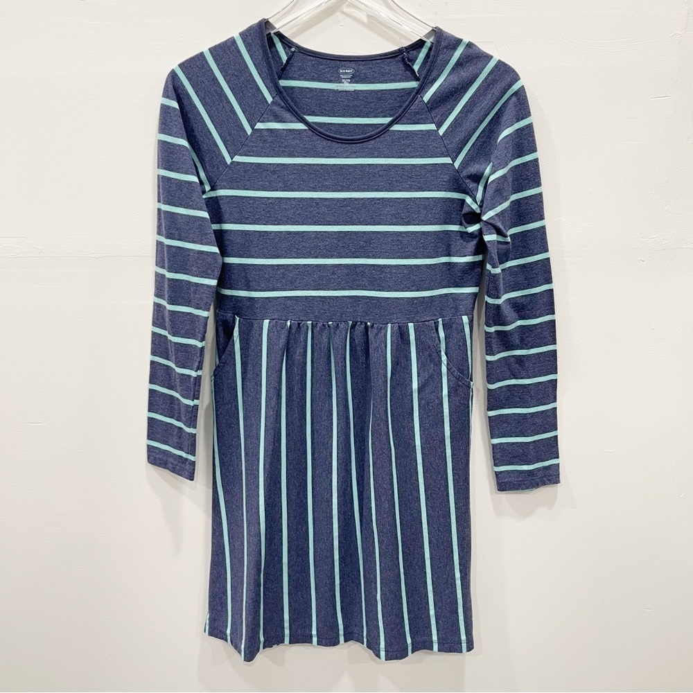 Old Navy Long Sleeve Stripe Fit & Flare Dress Girls XL 14